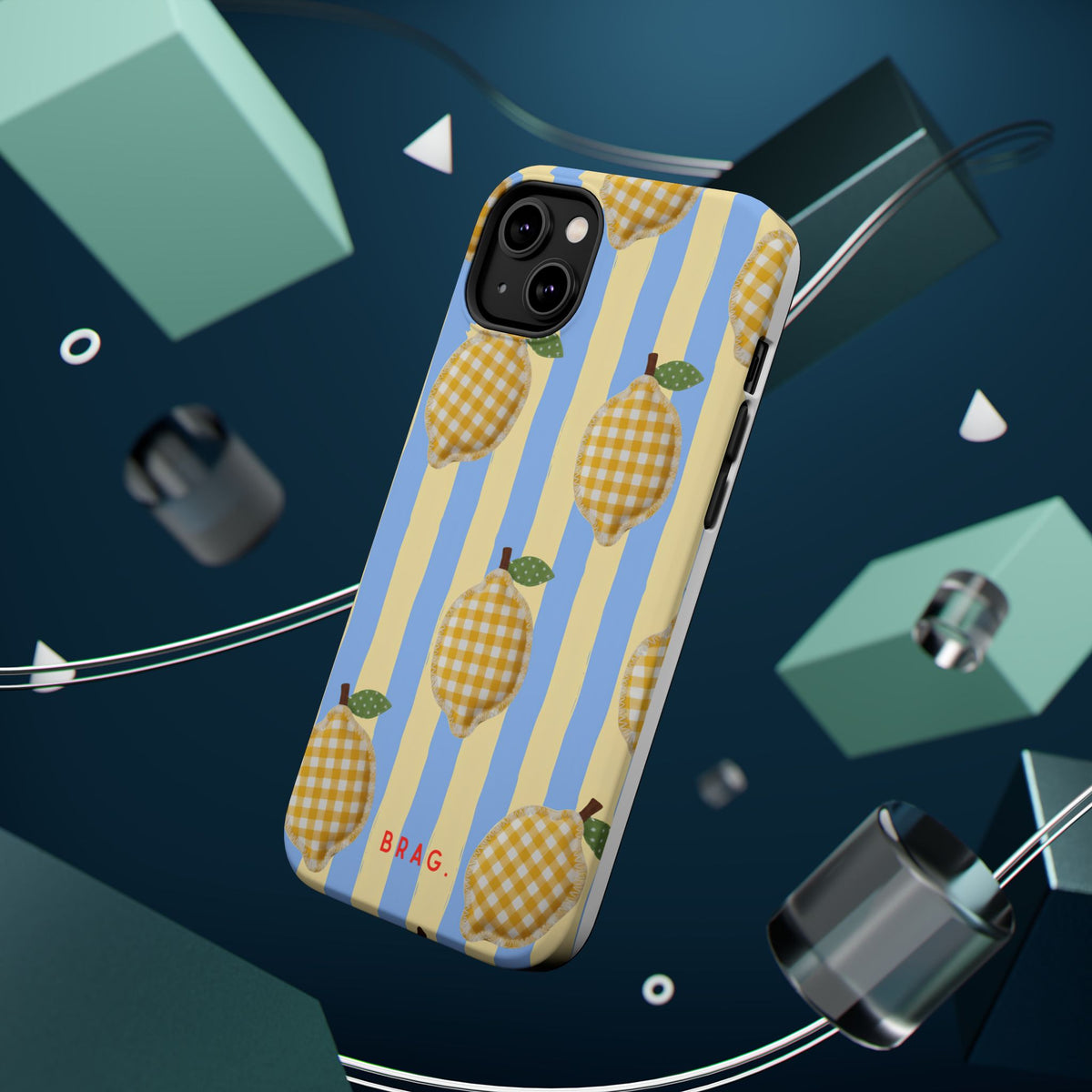 Lemon checks Magnetic Impact-Resistant Phone Case