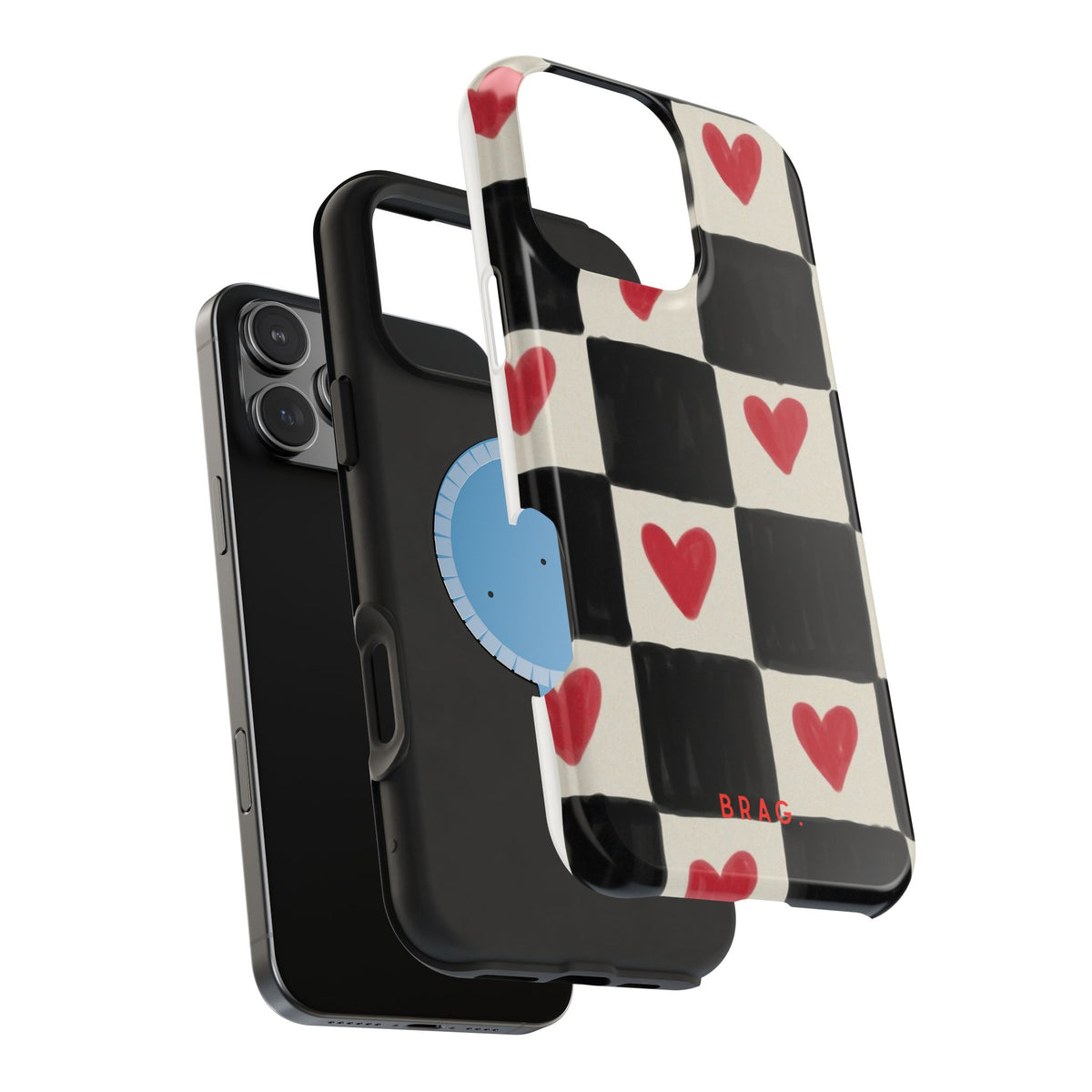 Heart Check Magnetic Impact-Resistant Phone Case