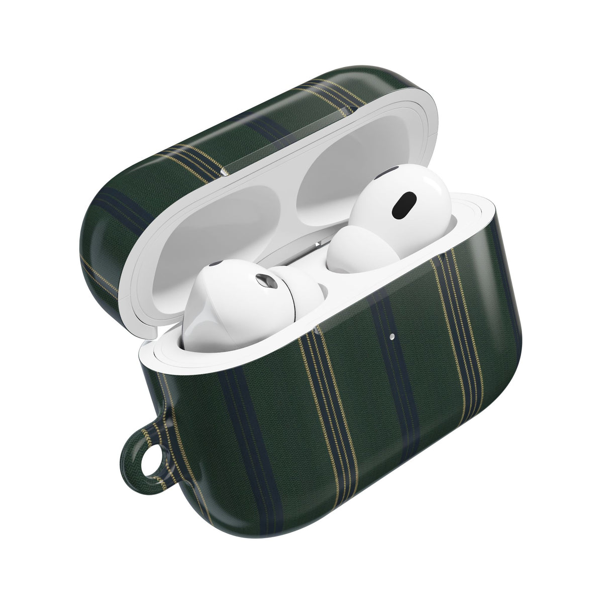 Olive Pinstripe AirPod Case – Slim Protective Charging Case