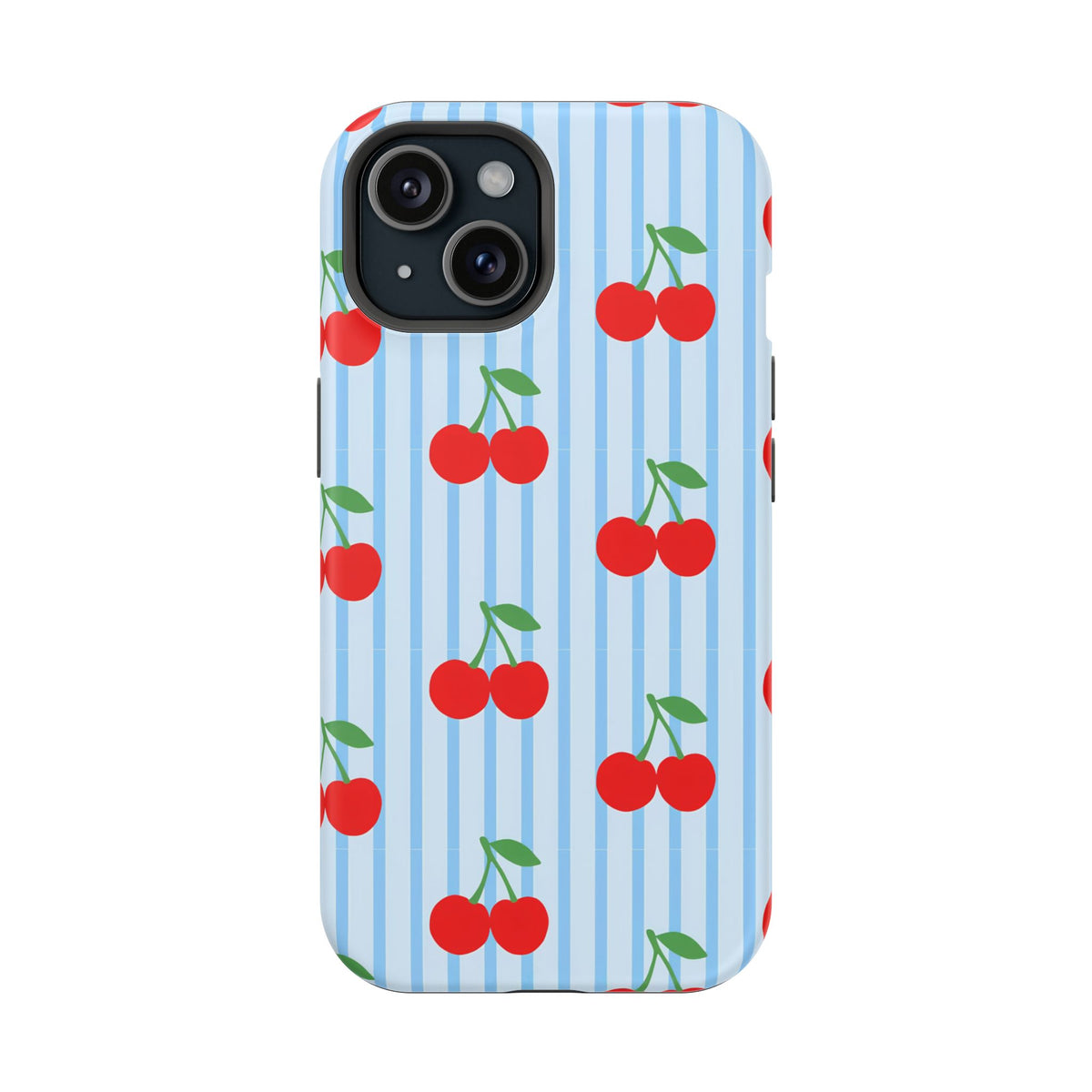 Sunday Market Magnetic Impact Phone Case — Blue Stripe Retro Design