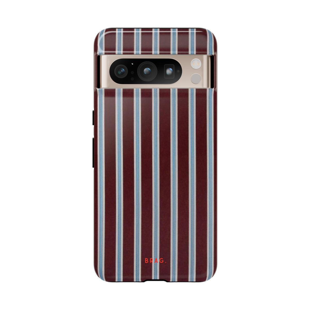 Maroon Lines Tough Phone Case – Shockproof Protective iPhone Cover