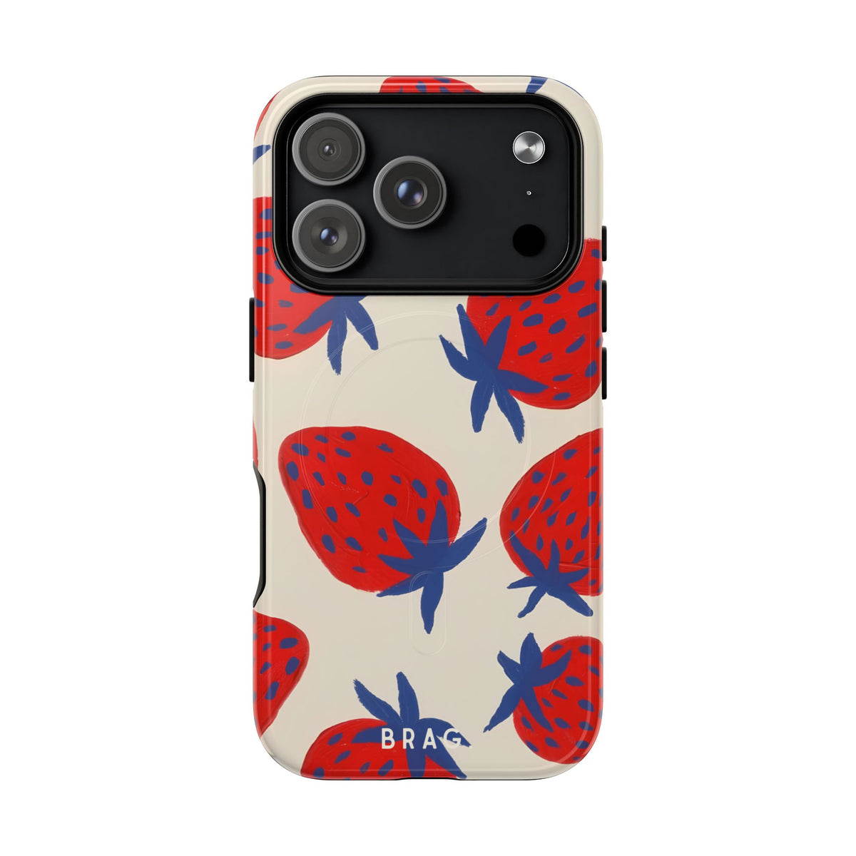 Strawberry Field MagSafe Tough Phone Case — Magnetic Protective Cover
