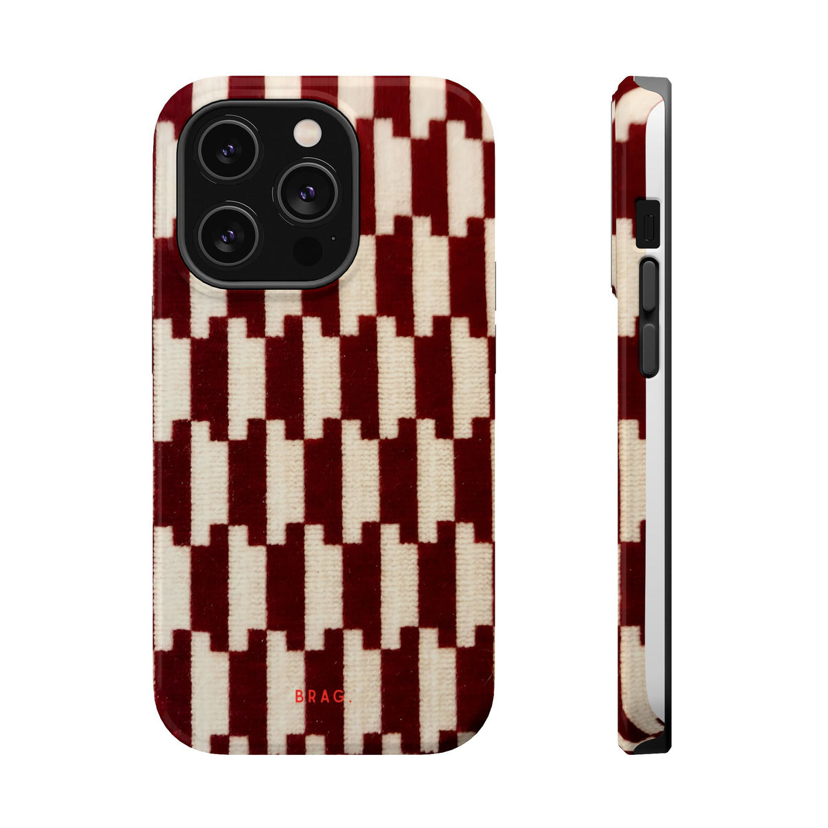 Wine & Cream Magnetic Impact-Resistant Phone Case