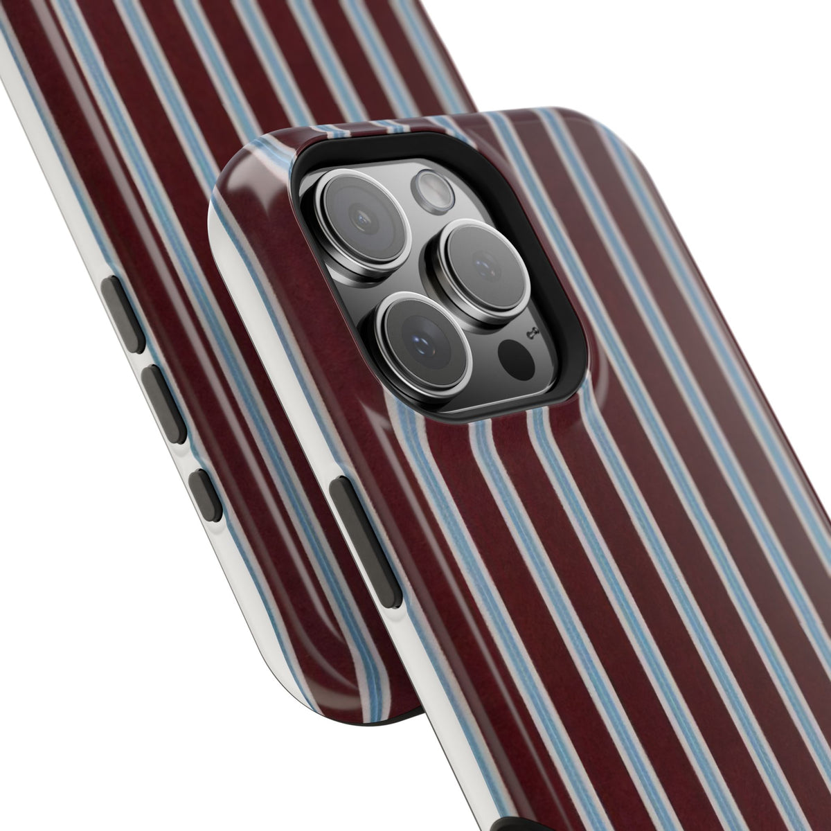 Maroon Lines Magnetic Impact-Resistant Phone Case