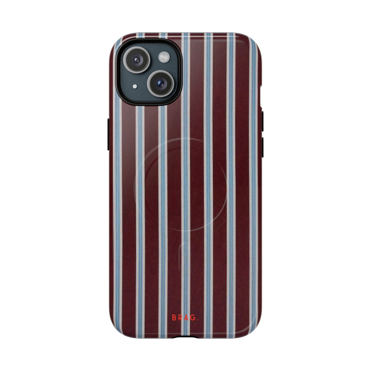 Maroon Lines MagSafe Tough Phone Case — Magnetic Protective Cover