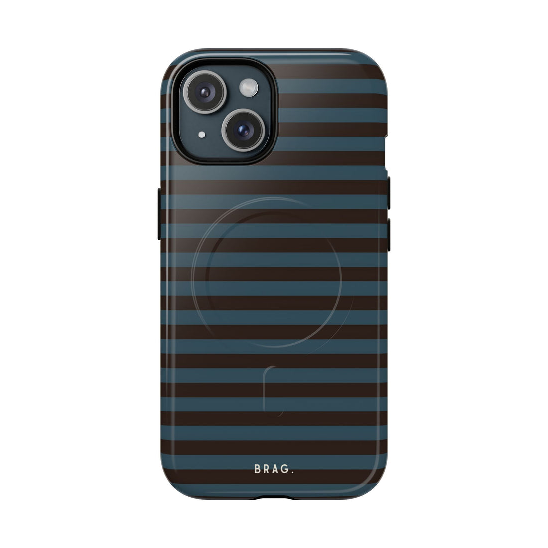 Seaside Stripe MagSafe Tough Phone Case — Magnetic Protective Cover