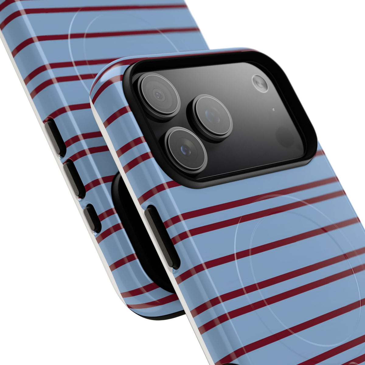 Nautical Stripe MagSafe Tough Phone Case — Magnetic Protective Cover