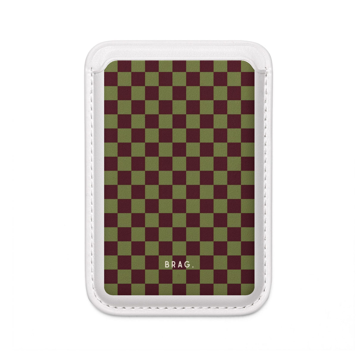 Lucky Check MagSafe Vegan Wallet — Slim Phone Card Holder