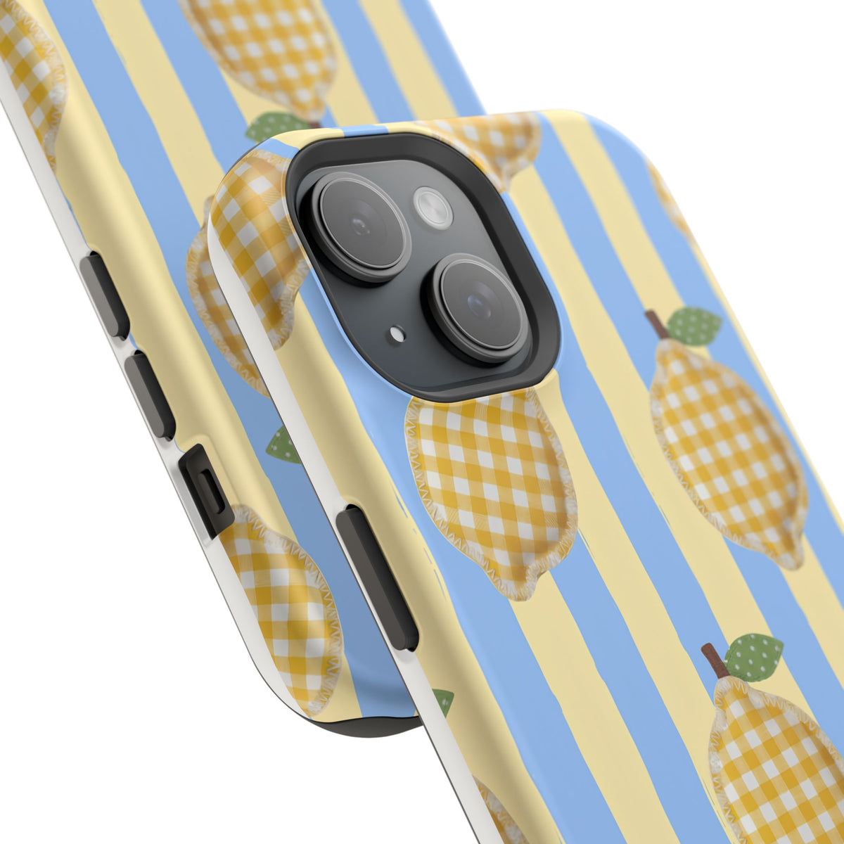Lemon checks Magnetic Impact-Resistant Phone Case