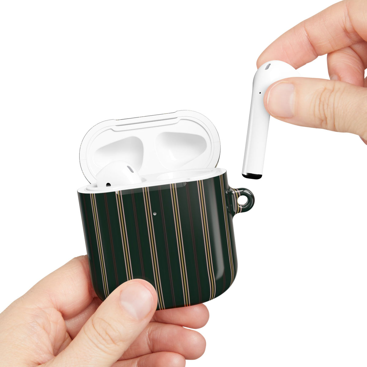 Vintage Pinstripe AirPod Case – Slim Protective Charging Case