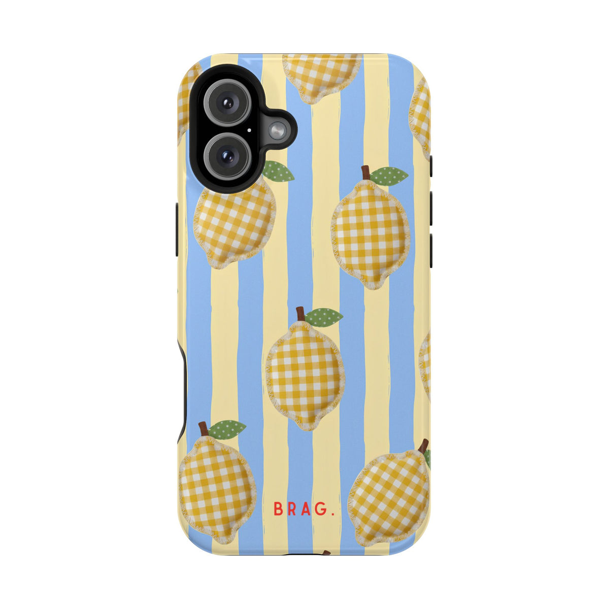Lemon checks Magnetic Impact-Resistant Phone Case