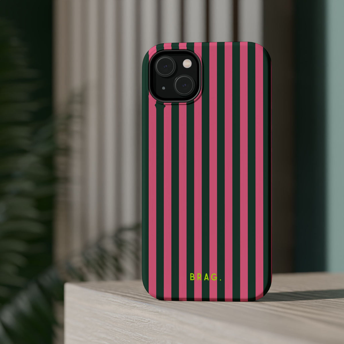 Flamingo Stripe Magnetic Impact-Resistant Phone Case