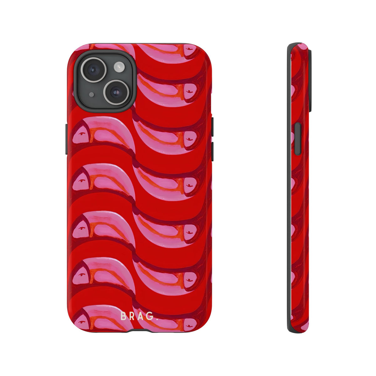 Pink Current Tough Phone Case – Shockproof Protective iPhone Cover