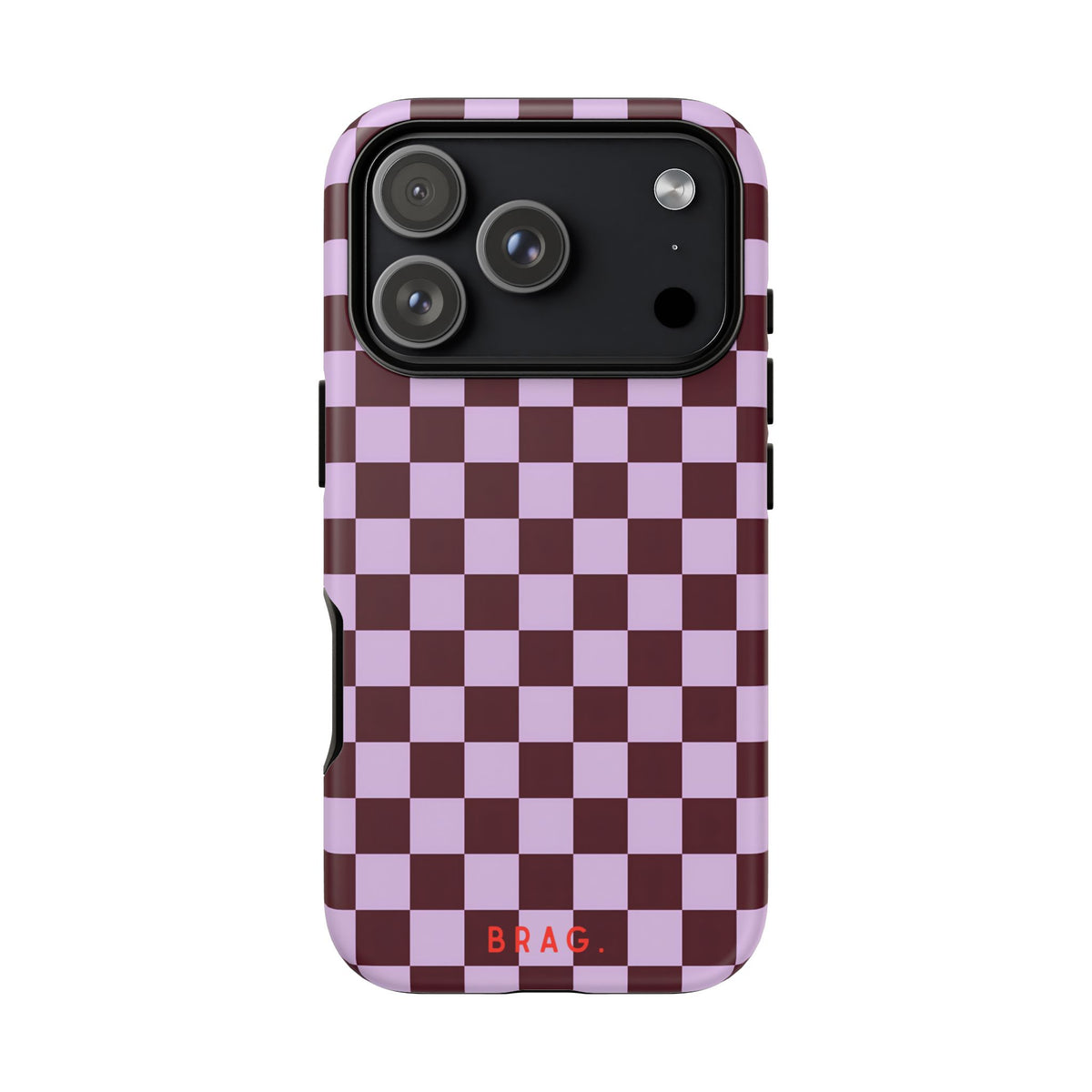 Cherry Check Tough Phone Case – Shockproof Protective iPhone Cover