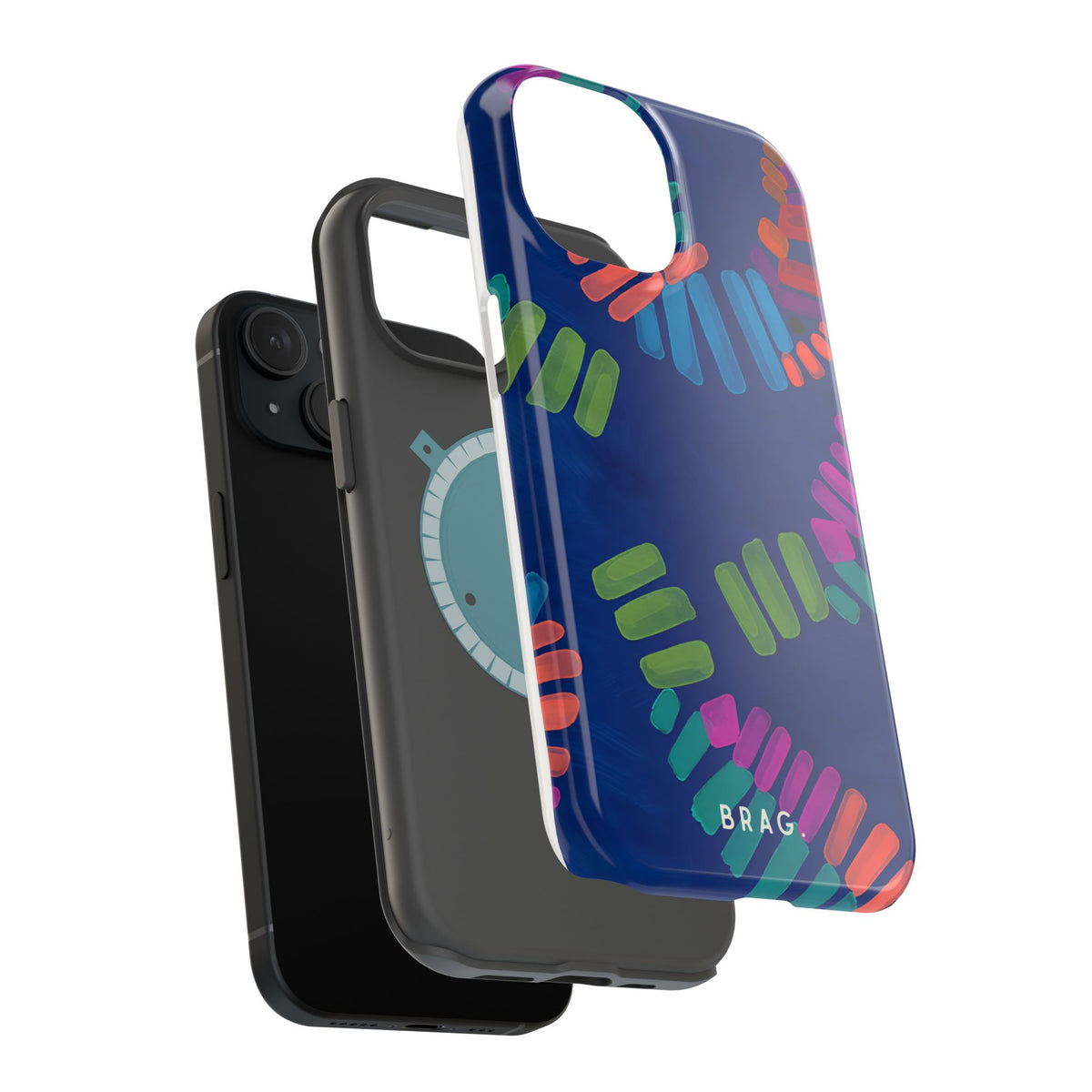 Blue Palm Magnetic Impact-Resistant Phone Case