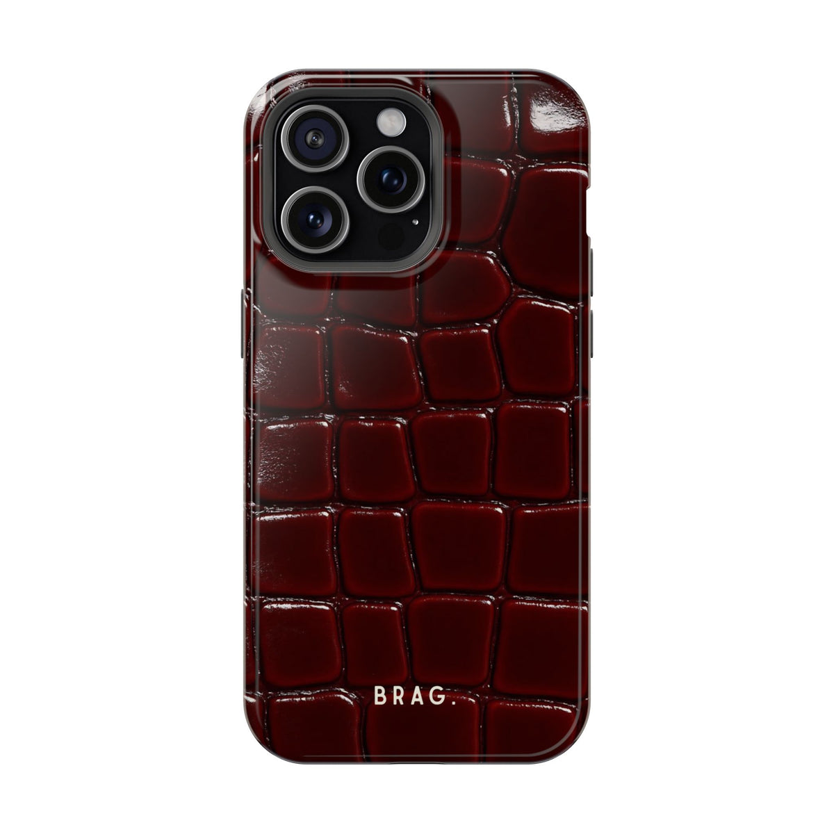 Cherry Leather Magnetic Impact-Resistant Phone Case