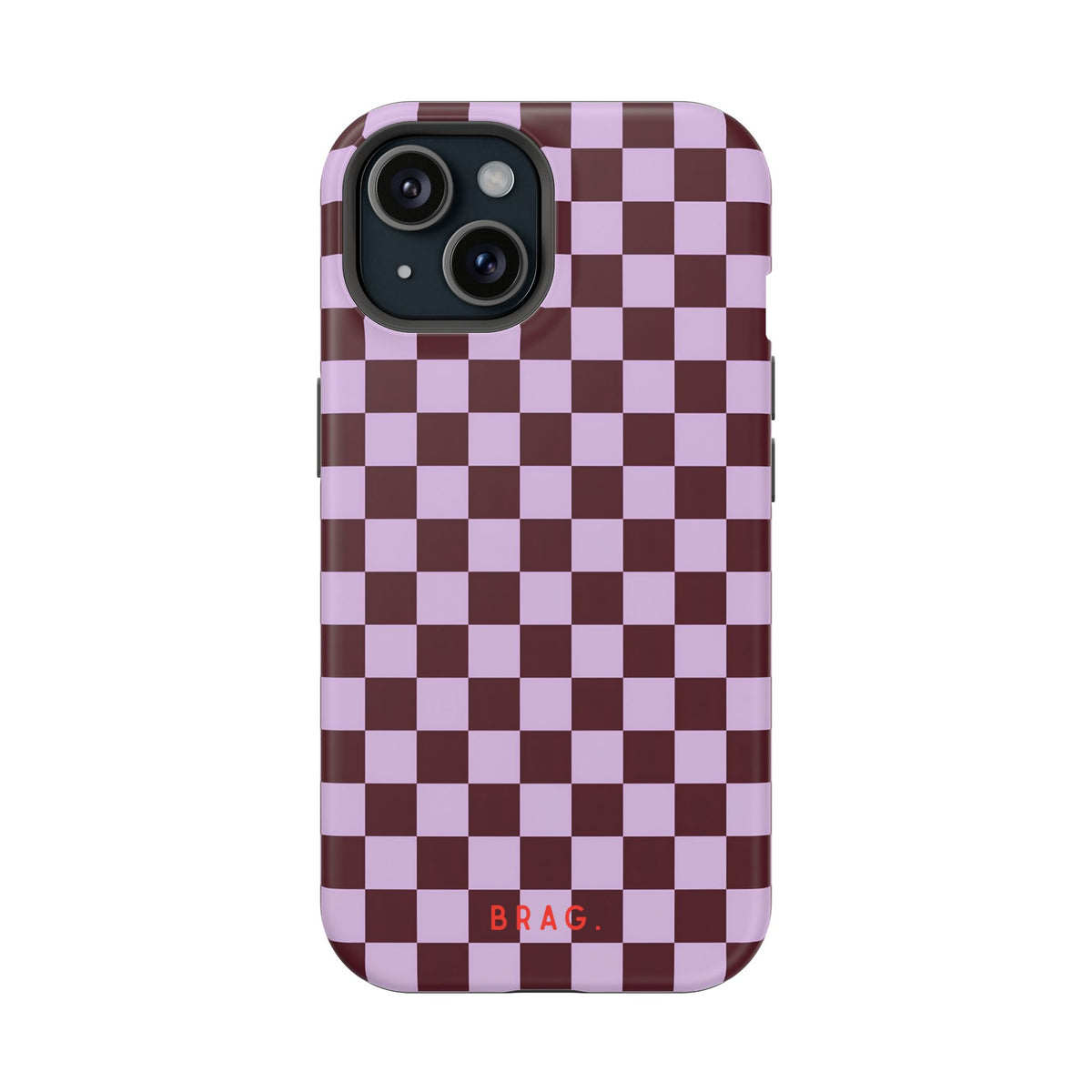 Cherry Check Magnetic Impact-Resistant Phone Case