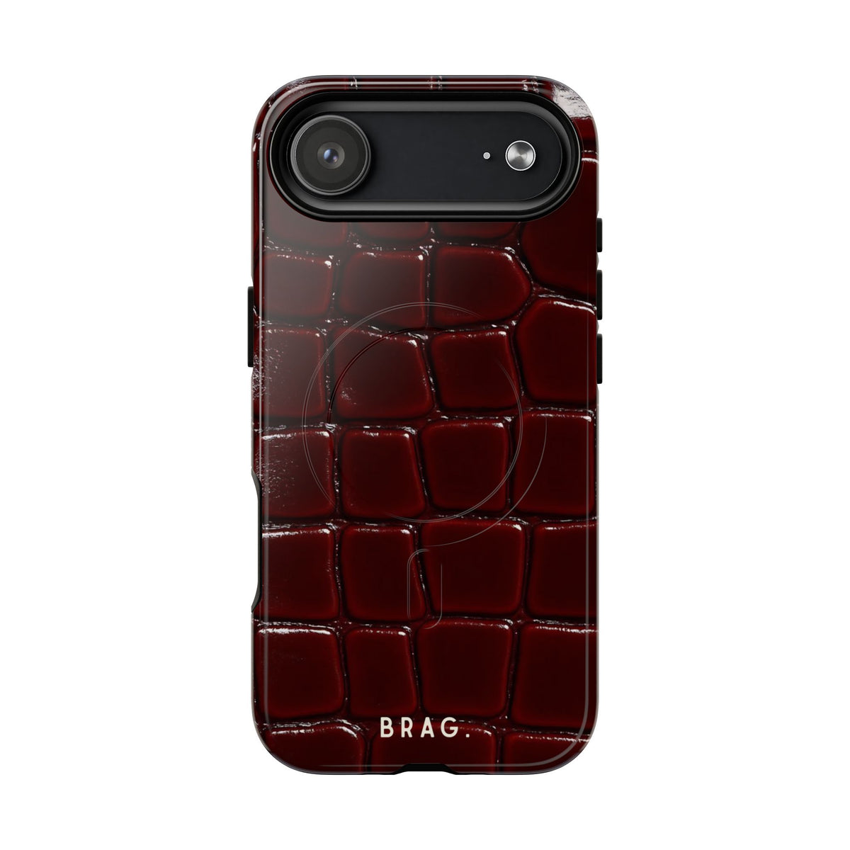 Cherry Leather MagSafe Tough Phone Case — Magnetic Protective Cover
