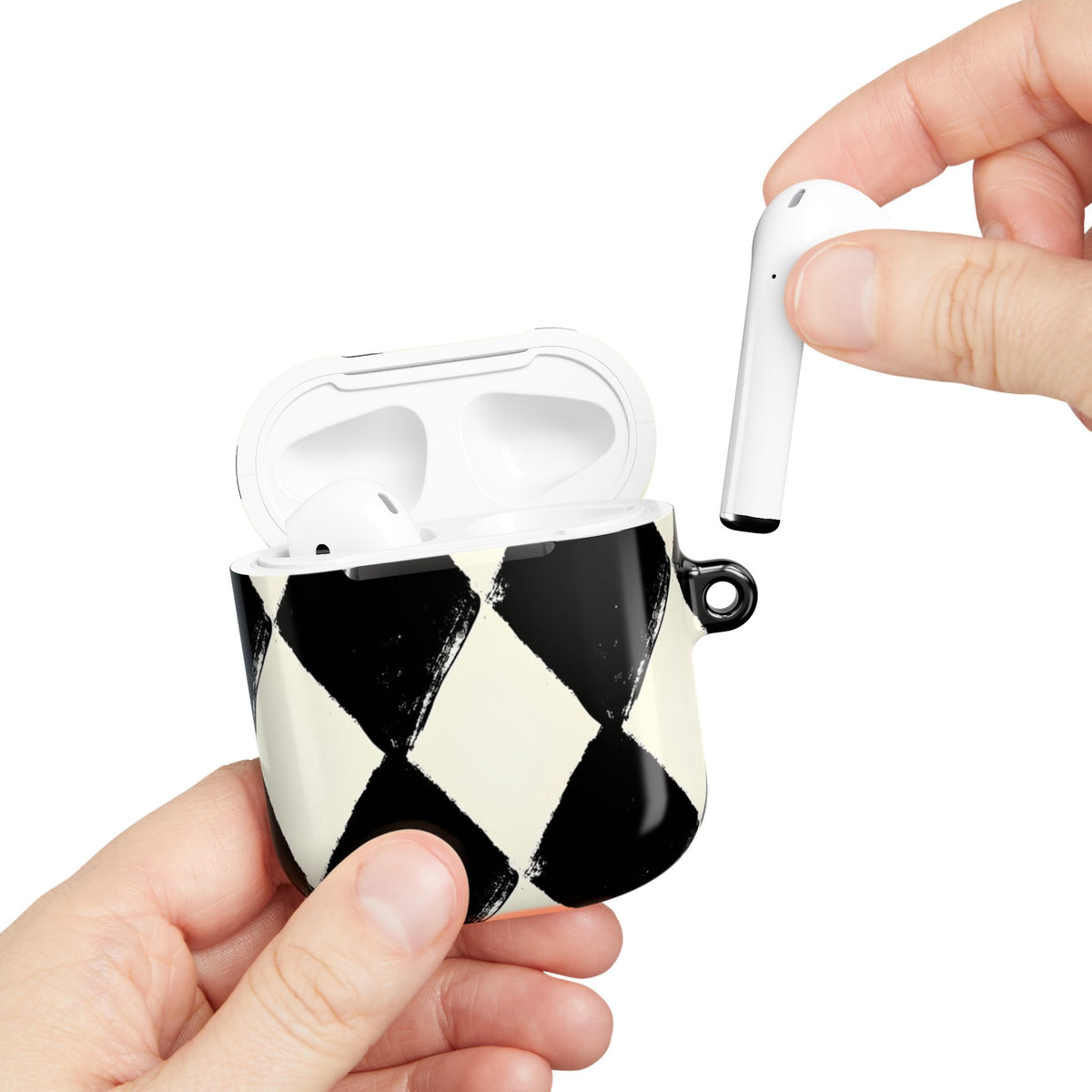 Ivory Harlequin AirPod Case – Slim Protective Charging Case