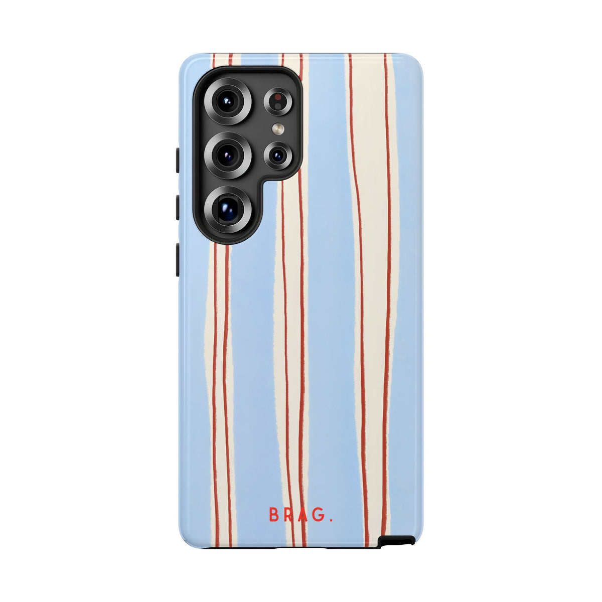 Blue Linen Tough Phone Case – Shockproof Protective iPhone Cover