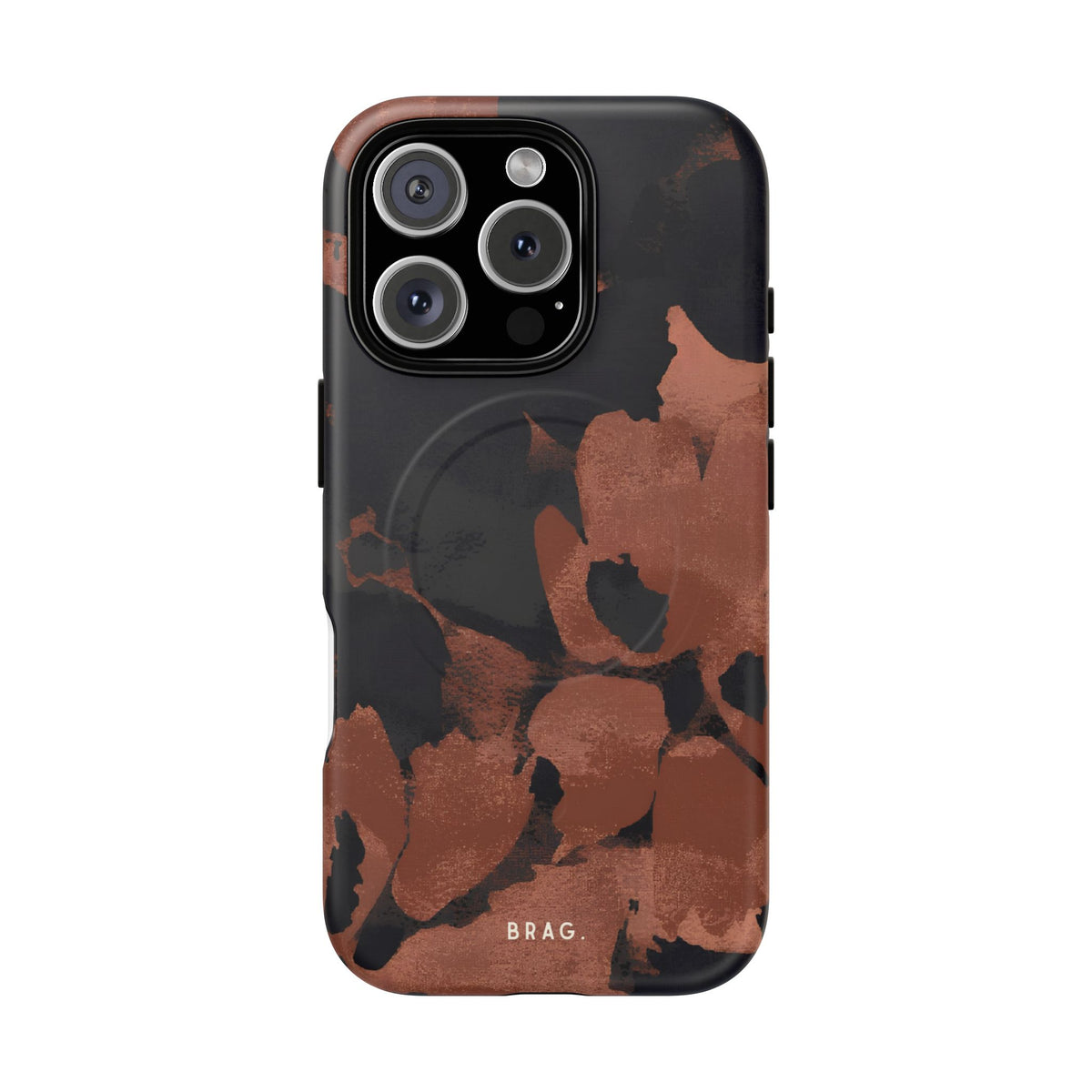 Terracotta Bloom MagSafe Tough Phone Case — Magnetic Protective Cover
