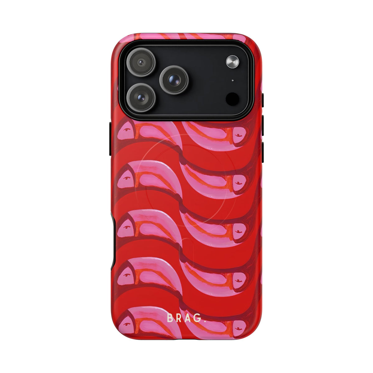 Pink Current MagSafe Tough Phone Case — Magnetic Protective Cover