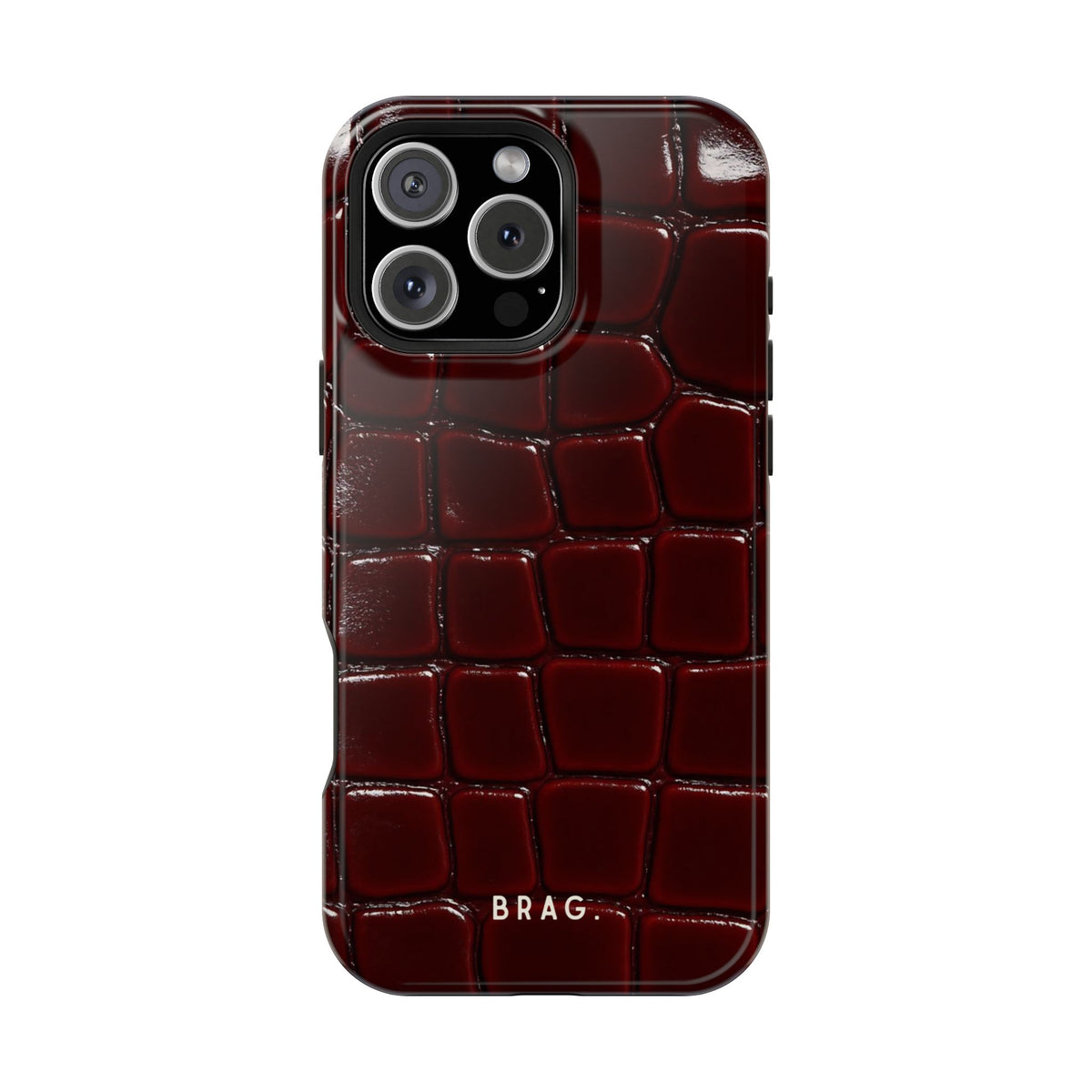 Cherry Leather Magnetic Impact-Resistant Phone Case