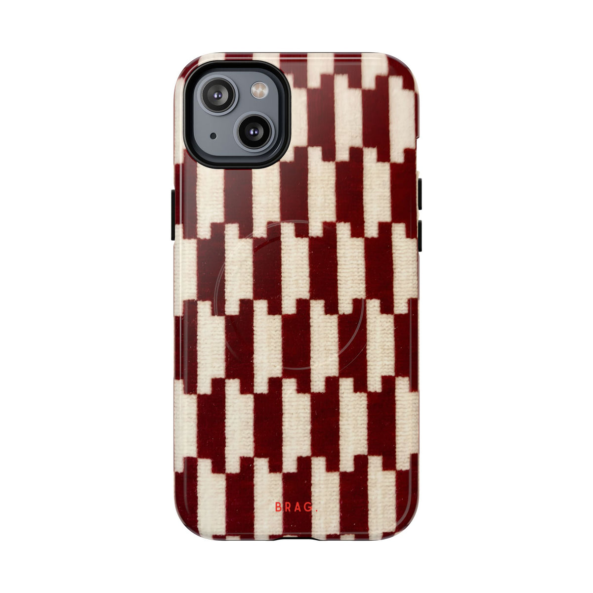 Wine & Cream MagSafe Tough Phone Case — Magnetic Protective Cover