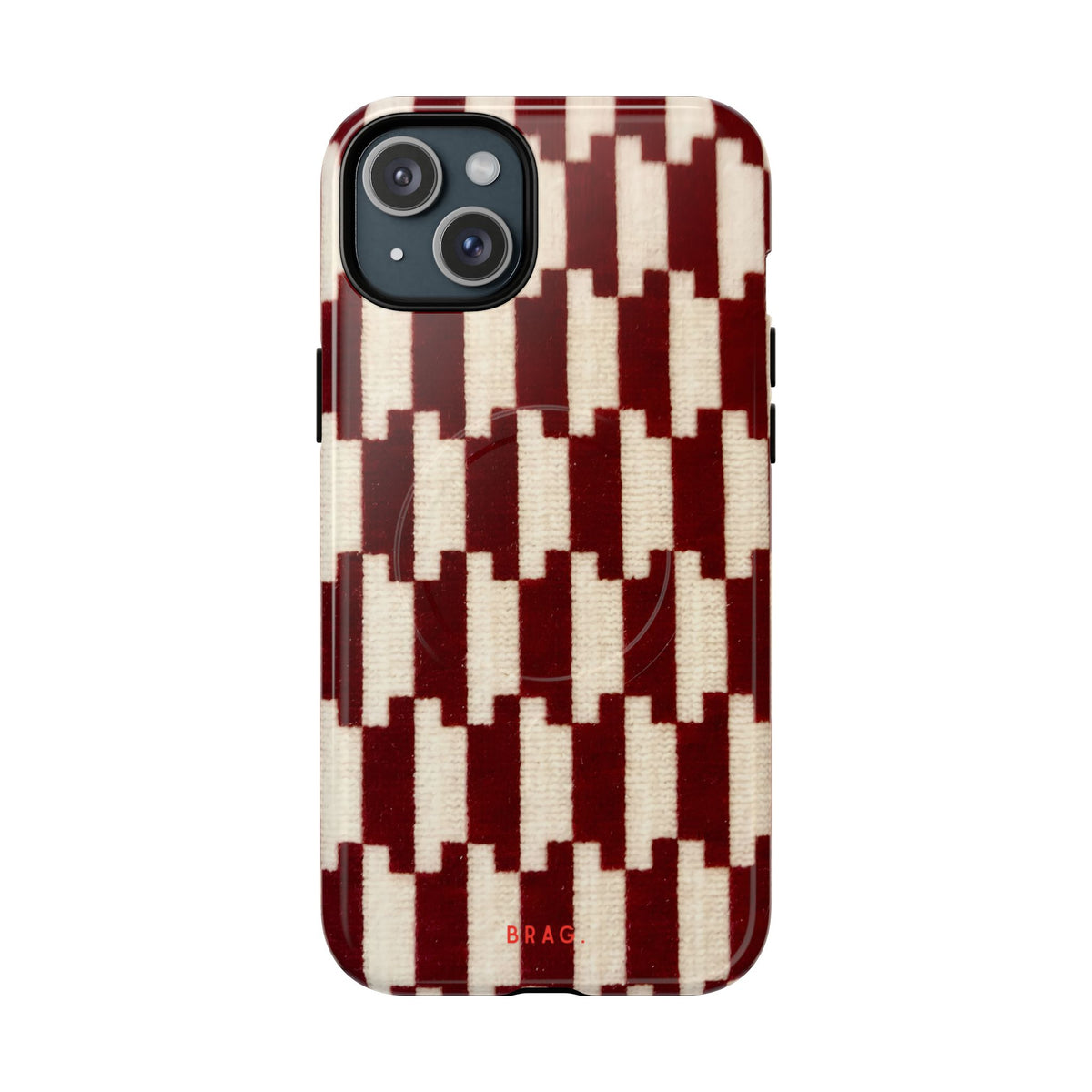 Wine & Cream MagSafe Tough Phone Case — Magnetic Protective Cover