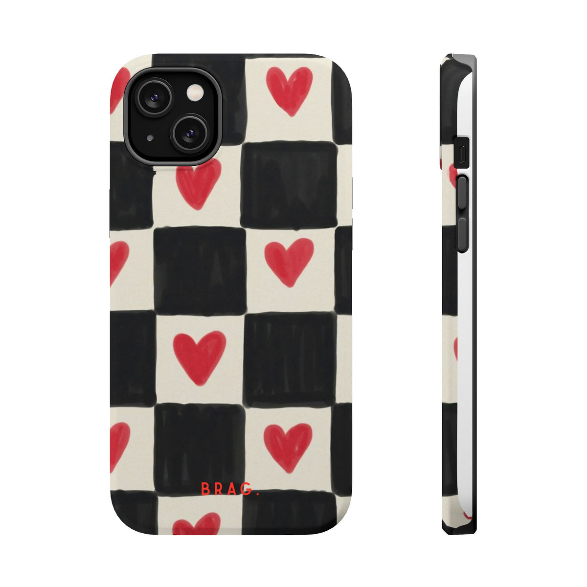 Heart Check Magnetic Impact-Resistant Phone Case