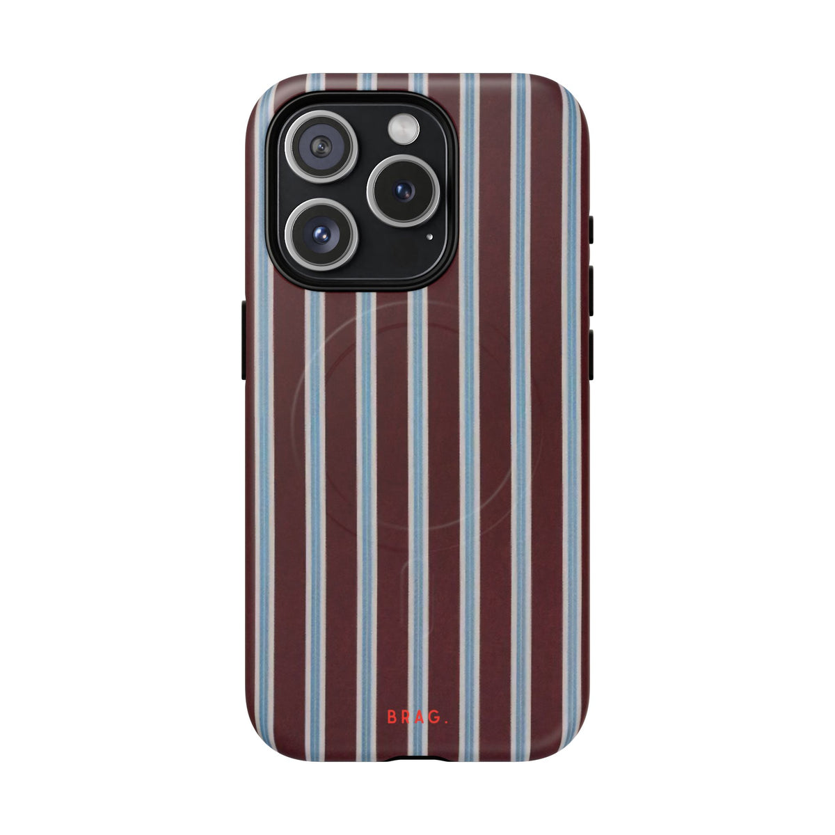 Maroon Lines MagSafe Tough Phone Case — Magnetic Protective Cover