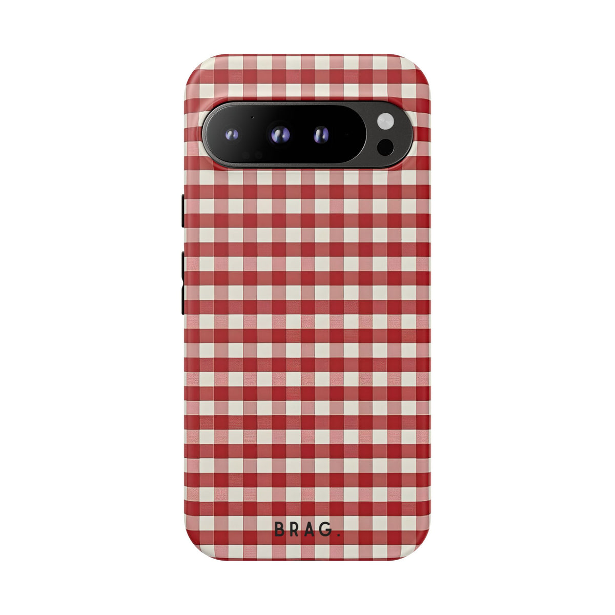 Red Gingham Tough Phone Case – Shockproof Protective iPhone Cover