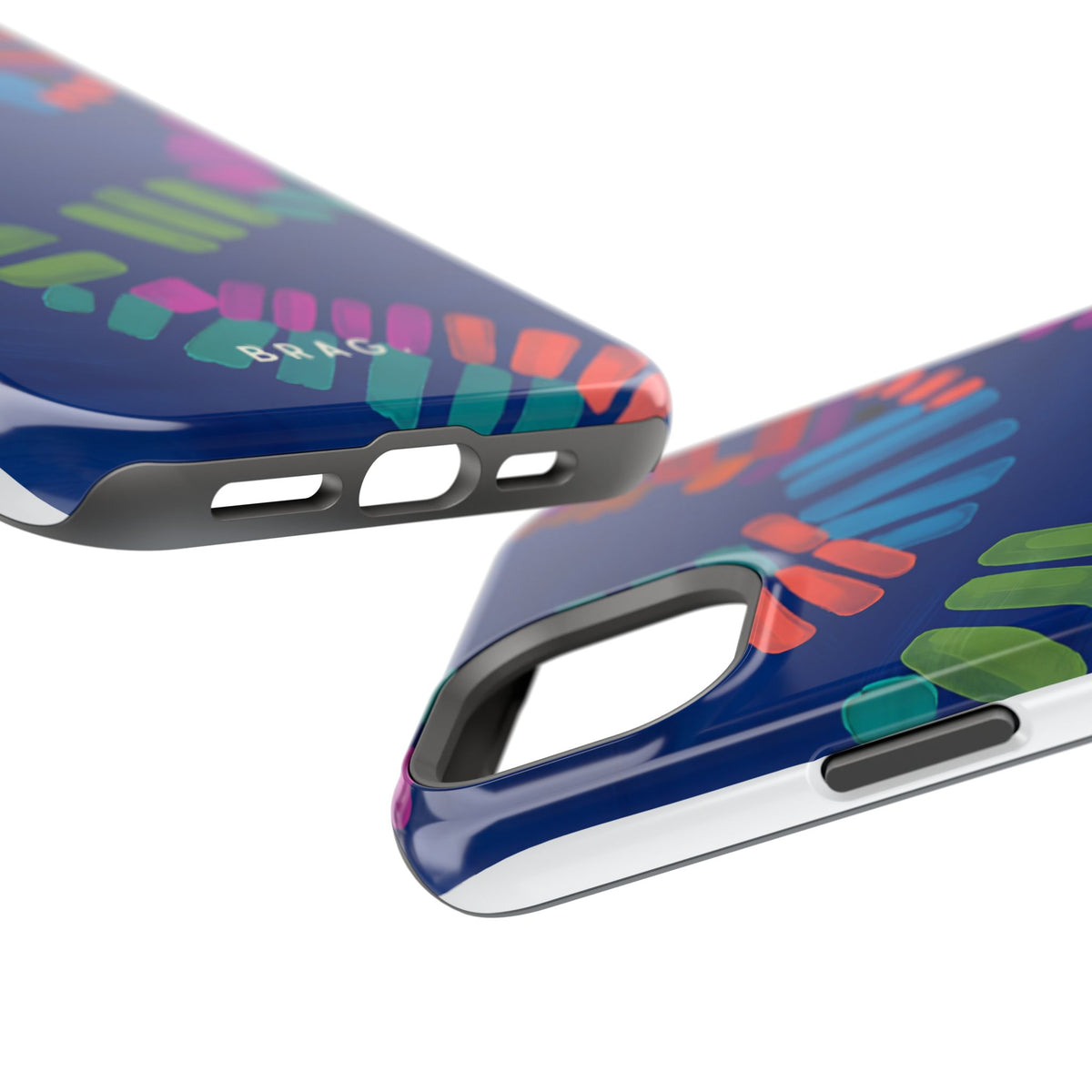 Blue Palm Magnetic Impact-Resistant Phone Case