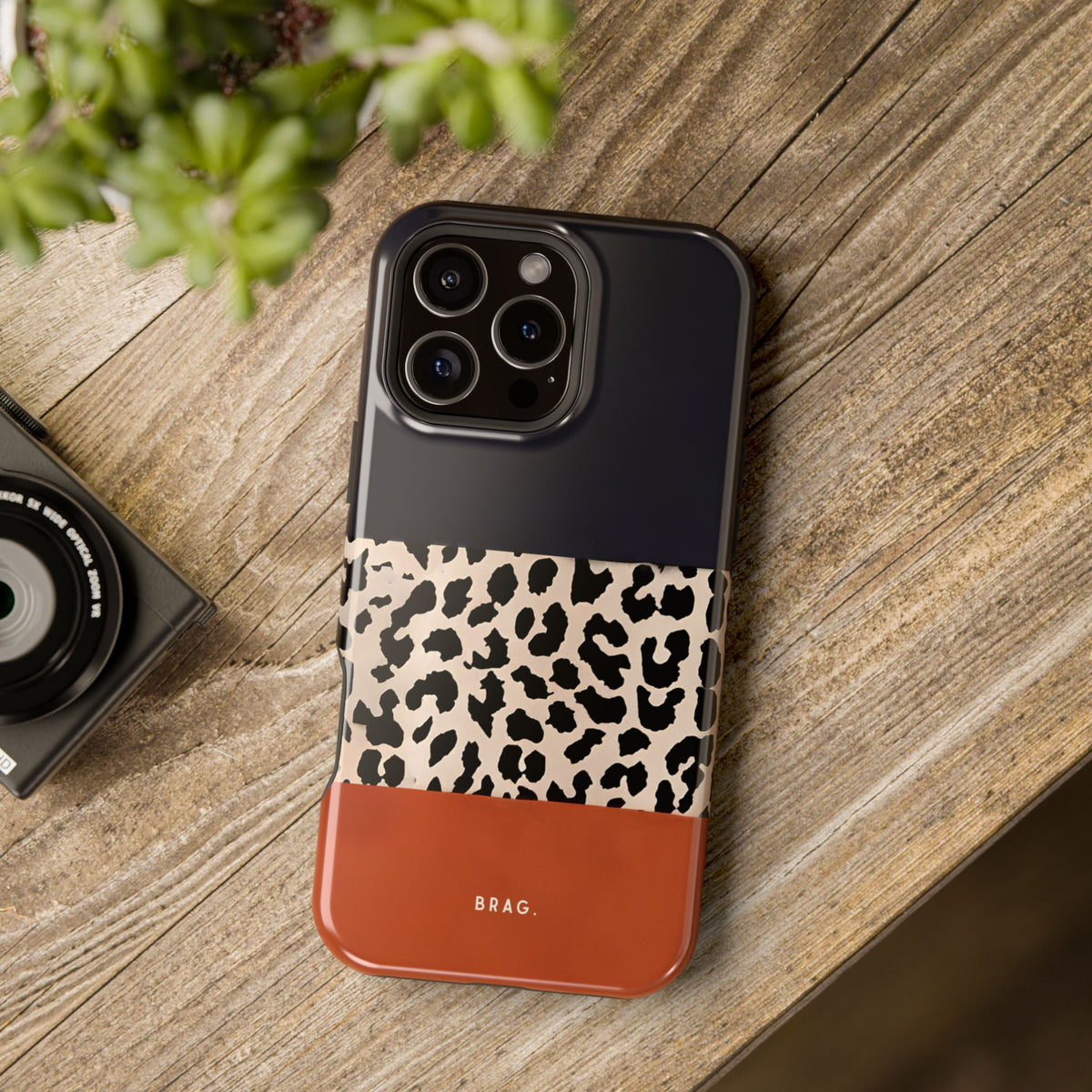 Leopard Block Magnetic Impact-Resistant Phone Case