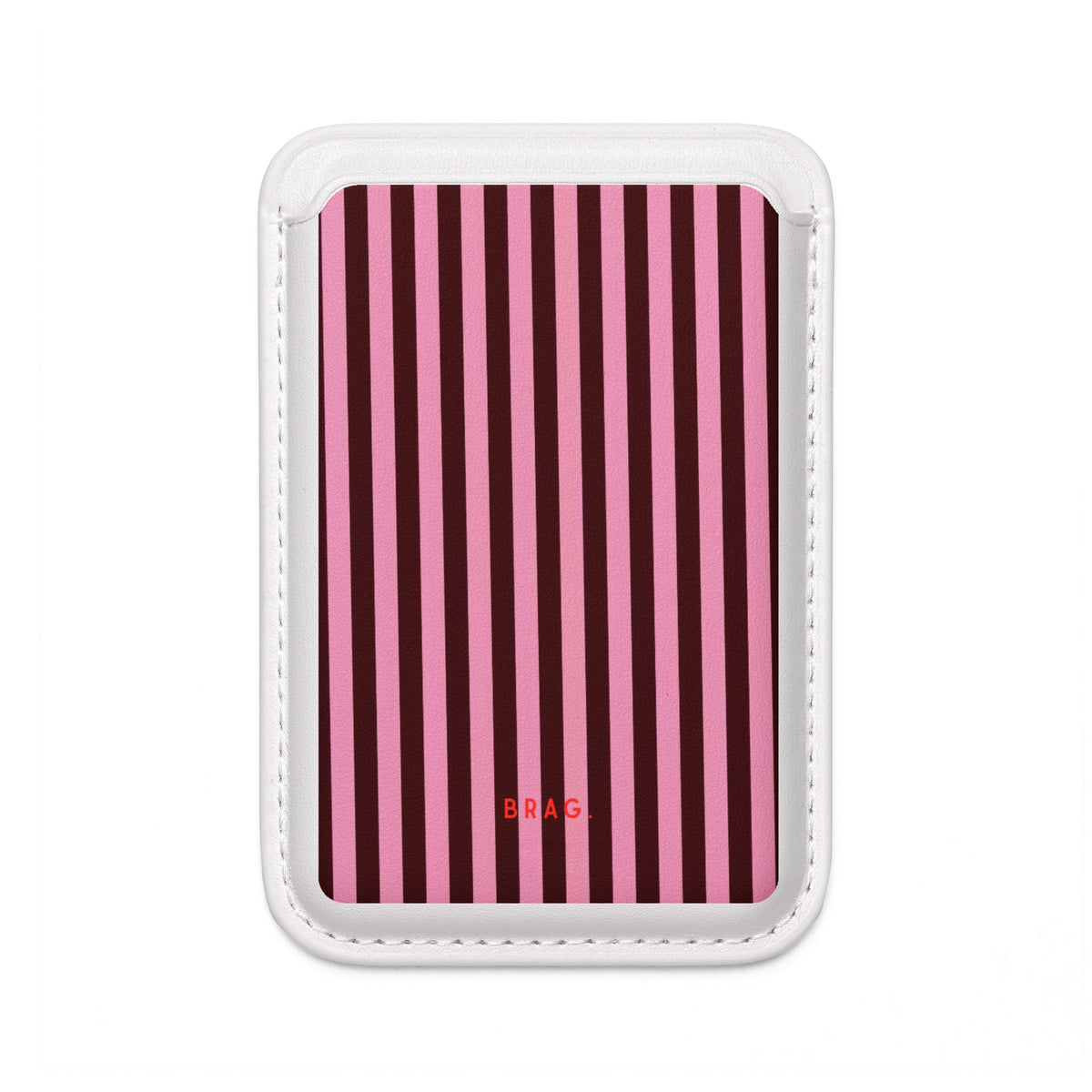 Candy Stripe MagSafe Vegan Wallet — Slim Phone Card Holder