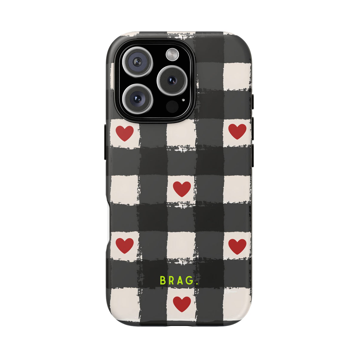Lucky Heart Tough Phone Case – Shockproof Protective iPhone Cover