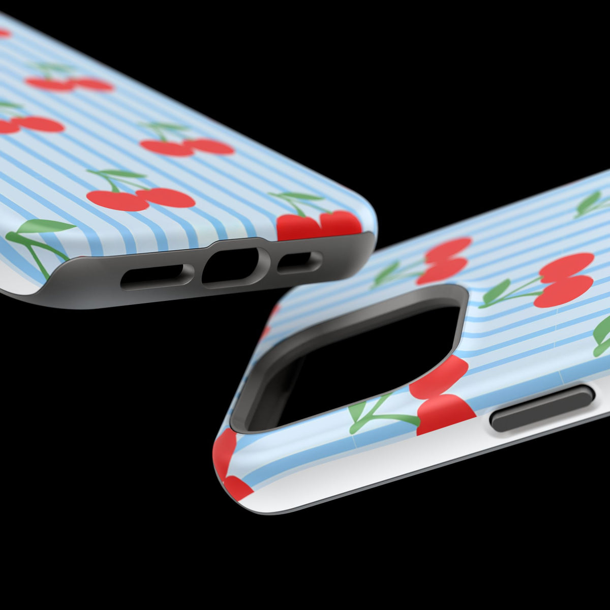 Sunday Market Magnetic Impact Phone Case — Blue Stripe Retro Design