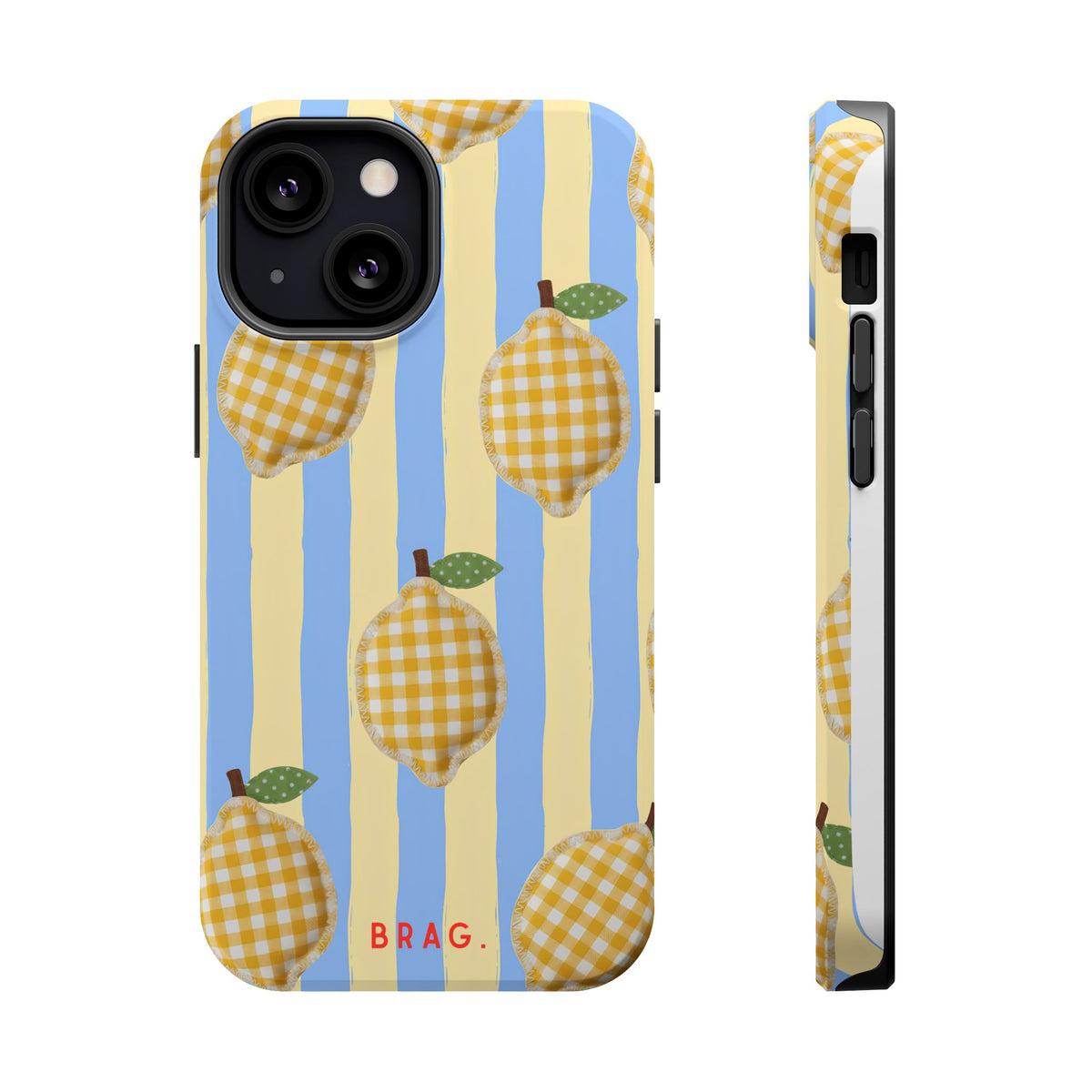 Lemon checks Magnetic Impact-Resistant Phone Case