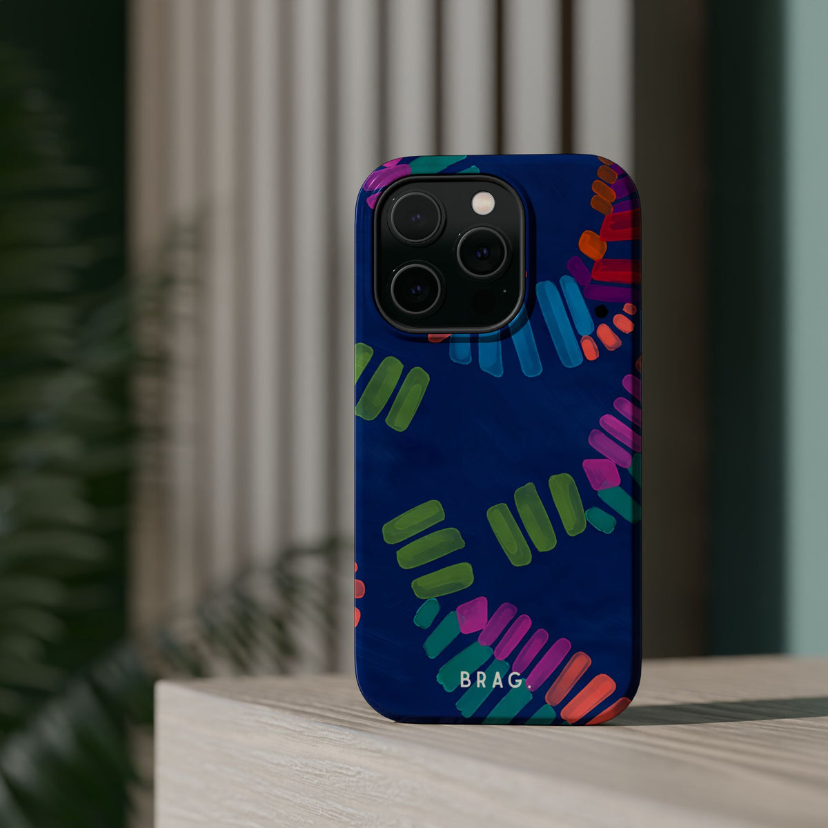 Blue Palm Magnetic Impact-Resistant Phone Case