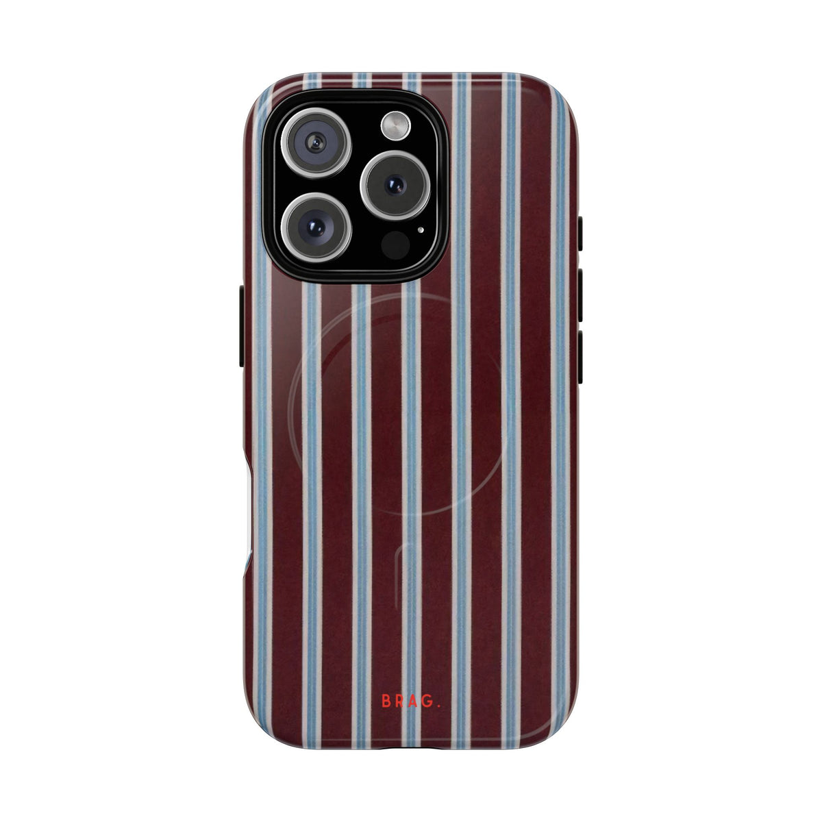 Maroon Lines MagSafe Tough Phone Case — Magnetic Protective Cover