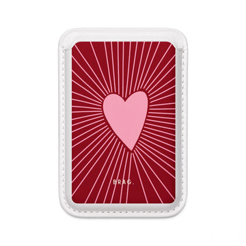 Heart Rush MagSafe Vegan Wallet — Slim Phone Card Holder