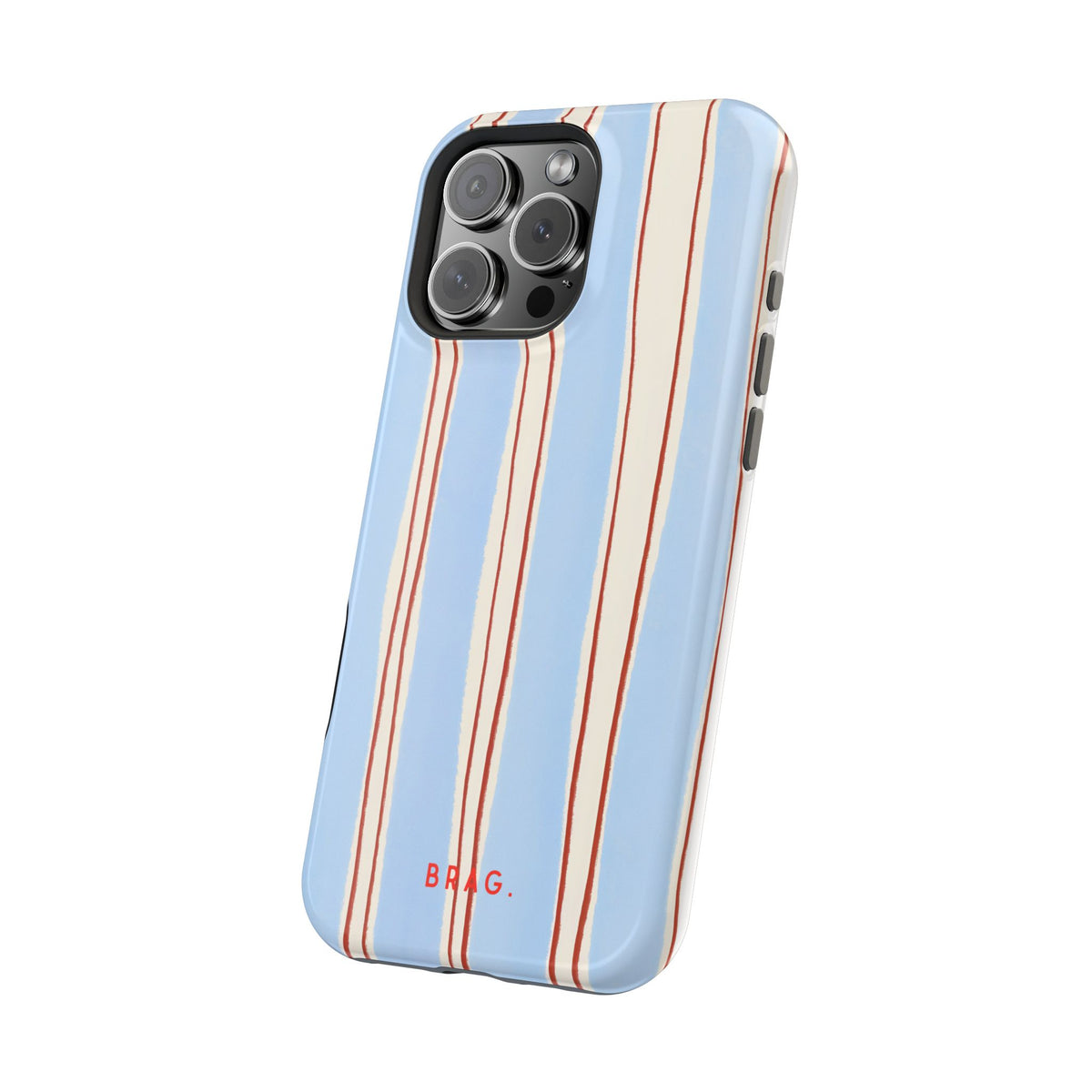 Blue Linen Magnetic Impact-Resistant Phone Case