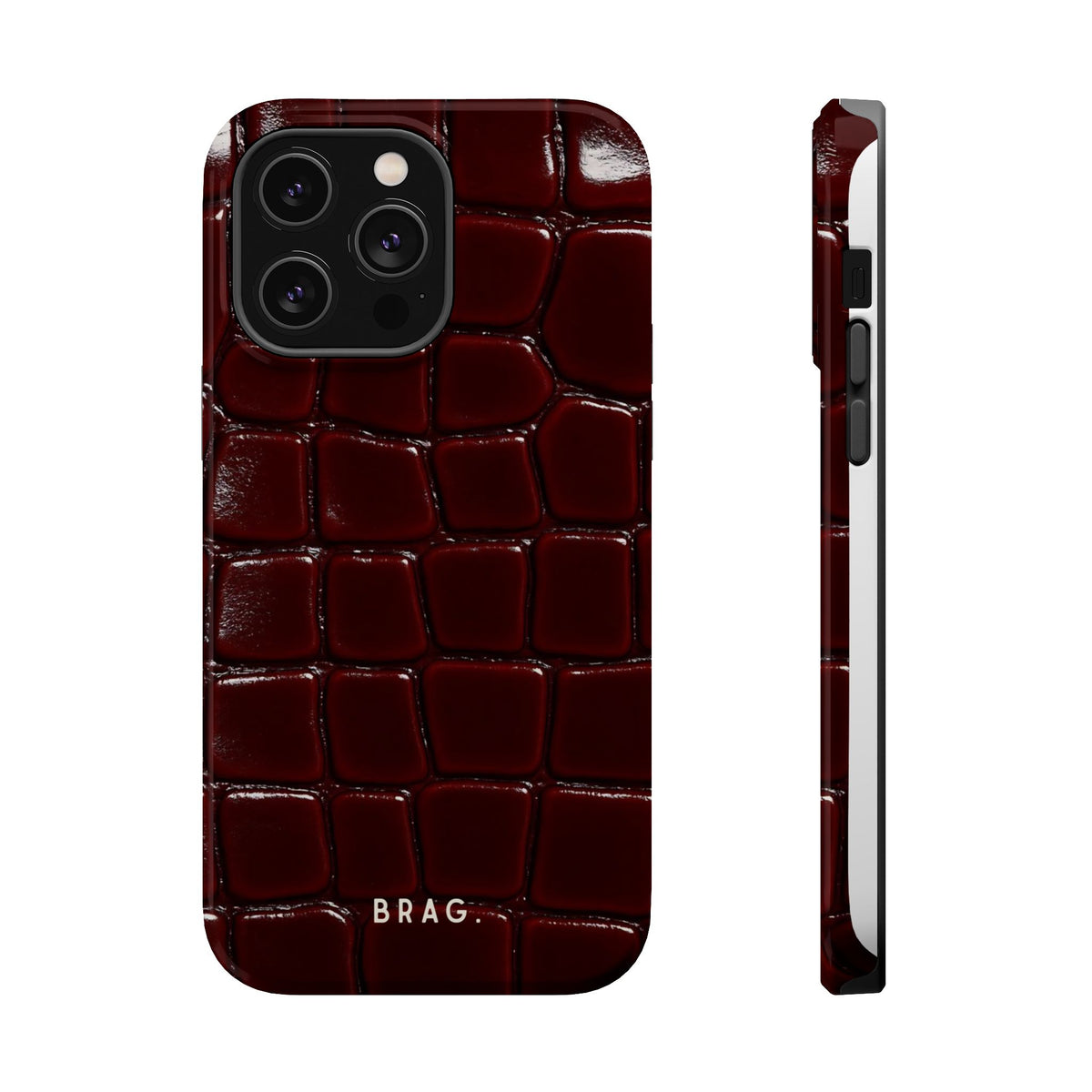 Cherry Leather Magnetic Impact-Resistant Phone Case
