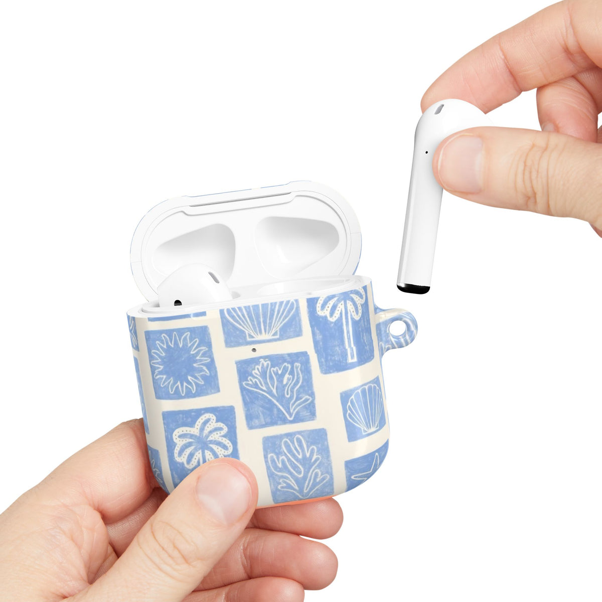 Azure Tiles AirPod Case – Slim Protective Charging Case