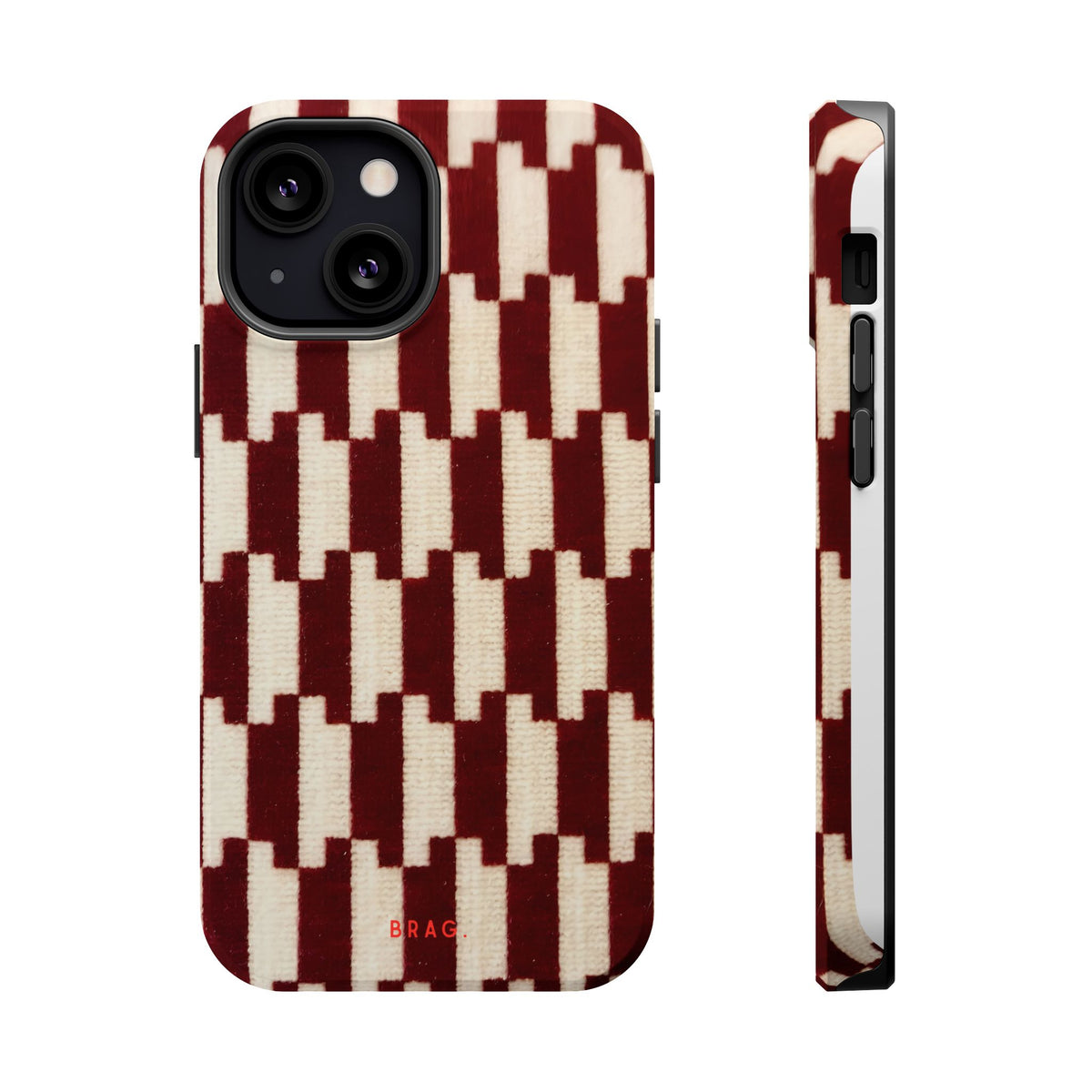 Wine & Cream Magnetic Impact-Resistant Phone Case
