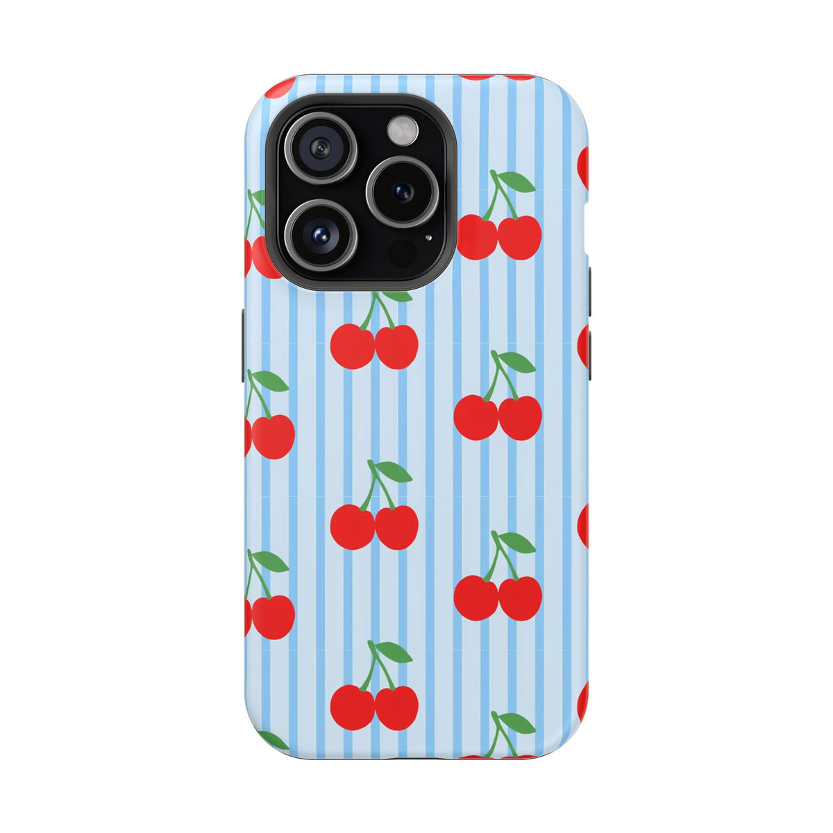 Sunday Market Magnetic Impact Phone Case — Blue Stripe Retro Design