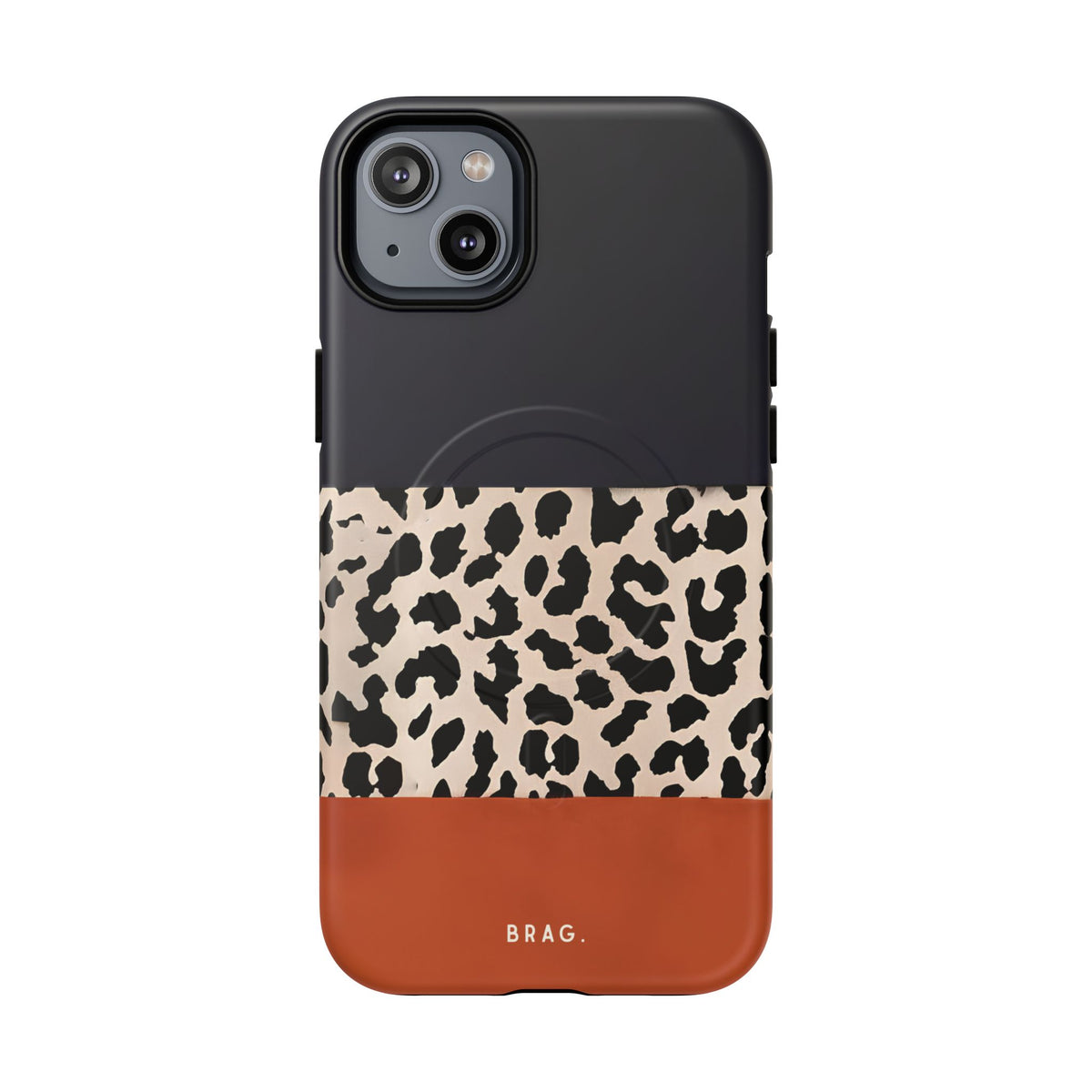 Leopard Block MagSafe Tough Phone Case — Magnetic Protective Cover