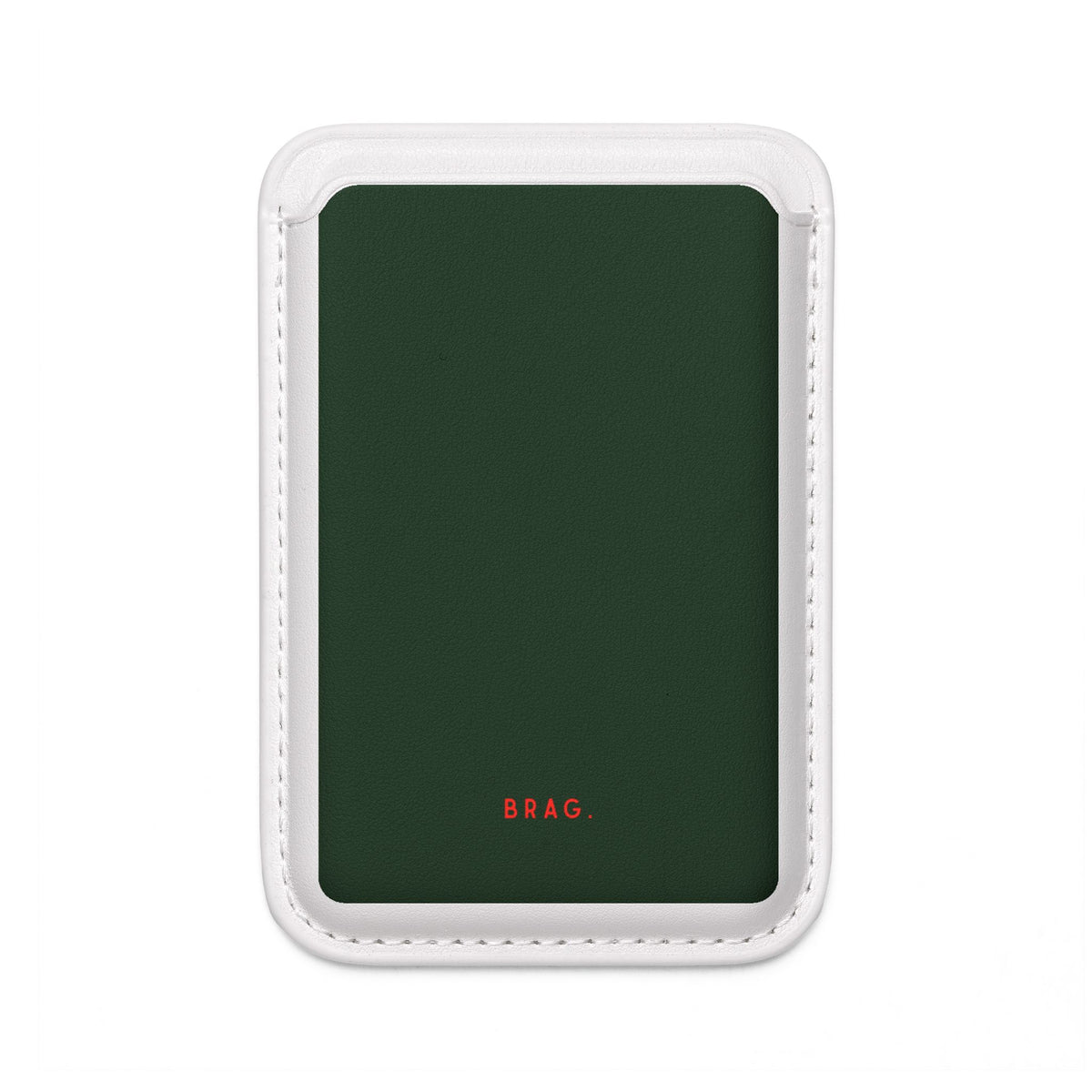 Brag Green MagSafe Vegan Wallet — Slim Phone Card Holder
