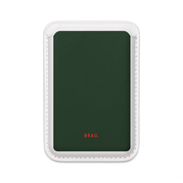 Brag Green MagSafe Vegan Wallet — Slim Phone Card Holder