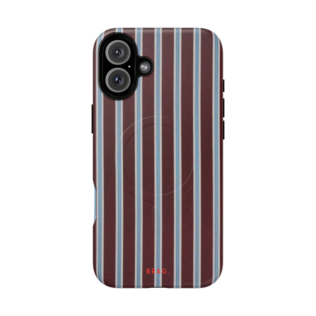 Maroon Lines MagSafe Tough Phone Case — Magnetic Protective Cover